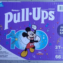 Pull-Ups Huggies Boys Potty Training Pants 66 Count (3T-4T)Disney Mickey Junior, New