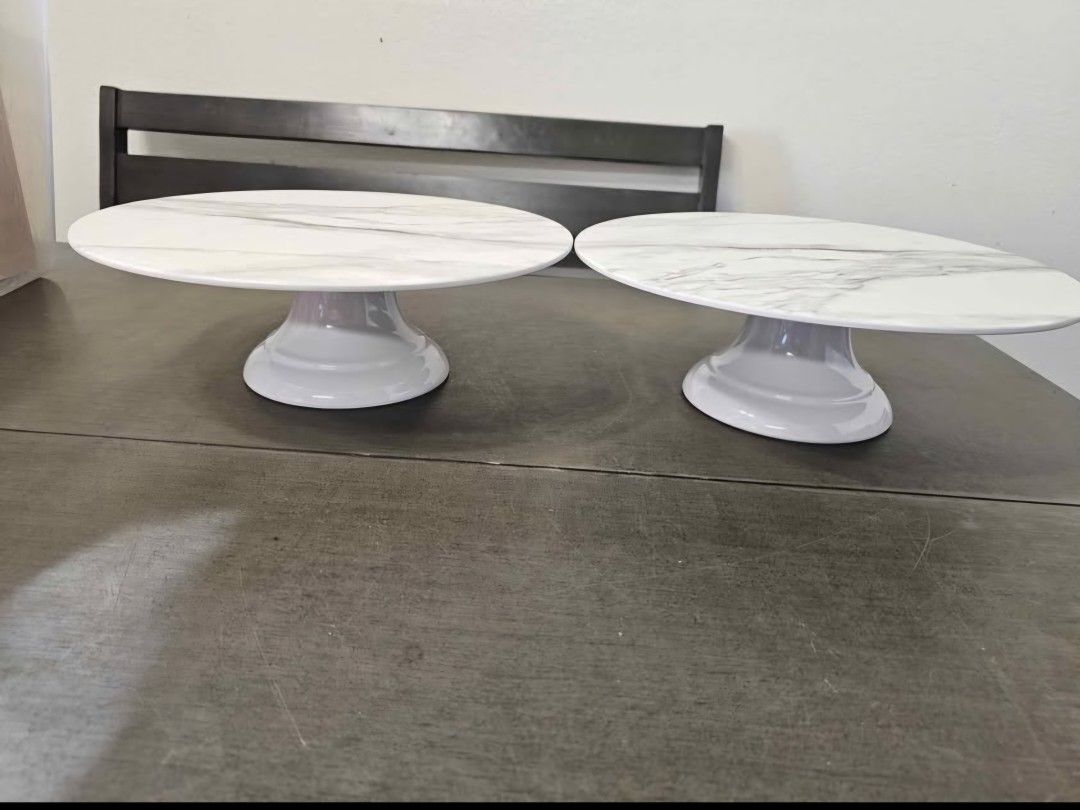 12 inches Melamine Marble Cake Stand-Threshold 