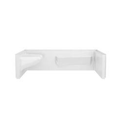 Delta Classic 500 Left Seat 60 in. W x 17.13 in. H 3-Piece Direct-to-Stud Alcove Shower Wall Surround in High Gloss White