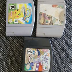 N64 Games Hey You Pikachu, Star Wars Racer, Rugrats