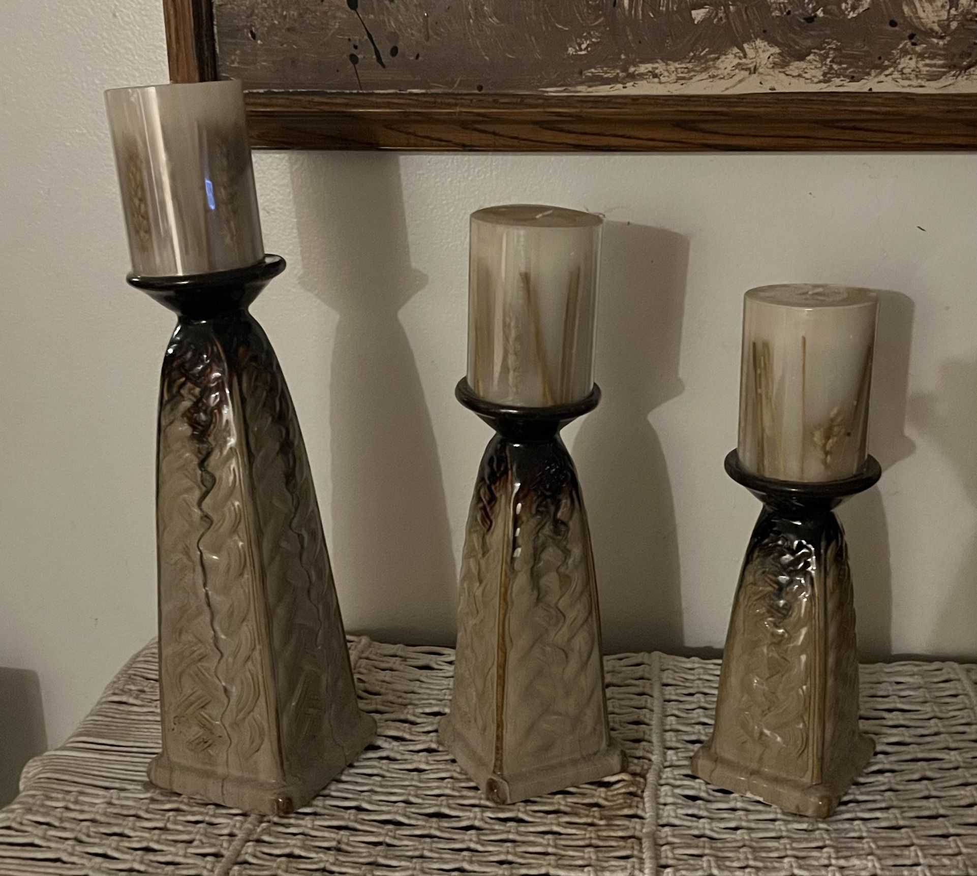 Ceramic candle holders