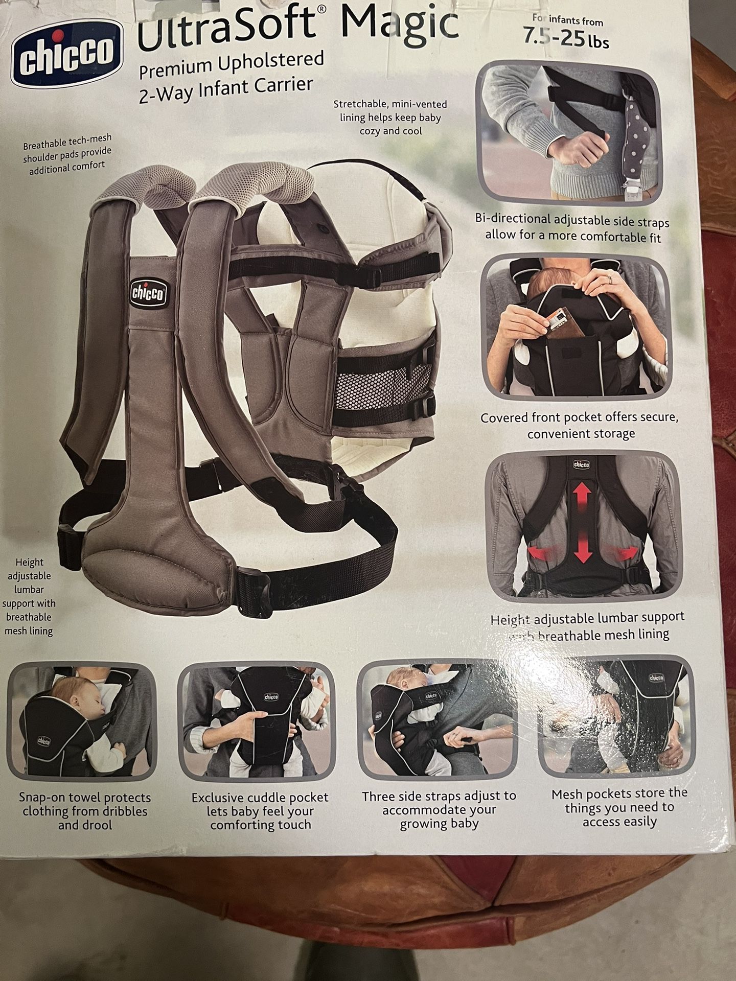 Chicco UltraSoft Magic Infant Carrier Up To 25 LBS New