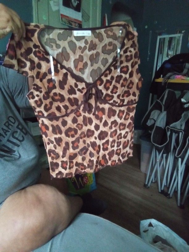 Leopard Print Blouse