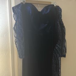 Vestido Azul Marino, Talla XL
