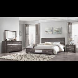 Brand New Complete Bedroom Set With Storage For $999