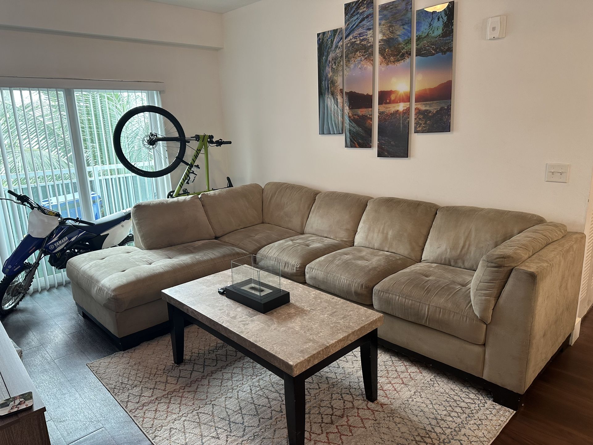 Sectional With Coffee Table For Sale