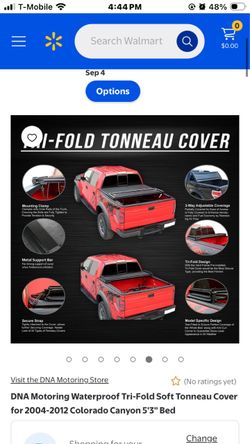 DNA Motoring Waterproof Tri-Fold Soft Tonneau Cover for 2004-2012 Colorado Canyon 5'3" Bed