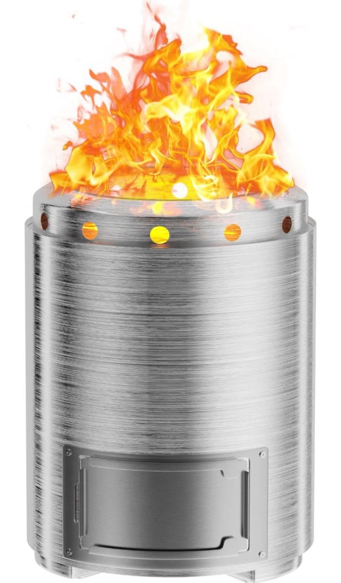 🔥Brand new🔥 Tabletop Fire Pit, 7.3 x 5.5 in, Low Smoke Outdoor Mini Fire Stove for Outdoor & Patio, Fueled by Pellets or Wood, Safe Burning Table To