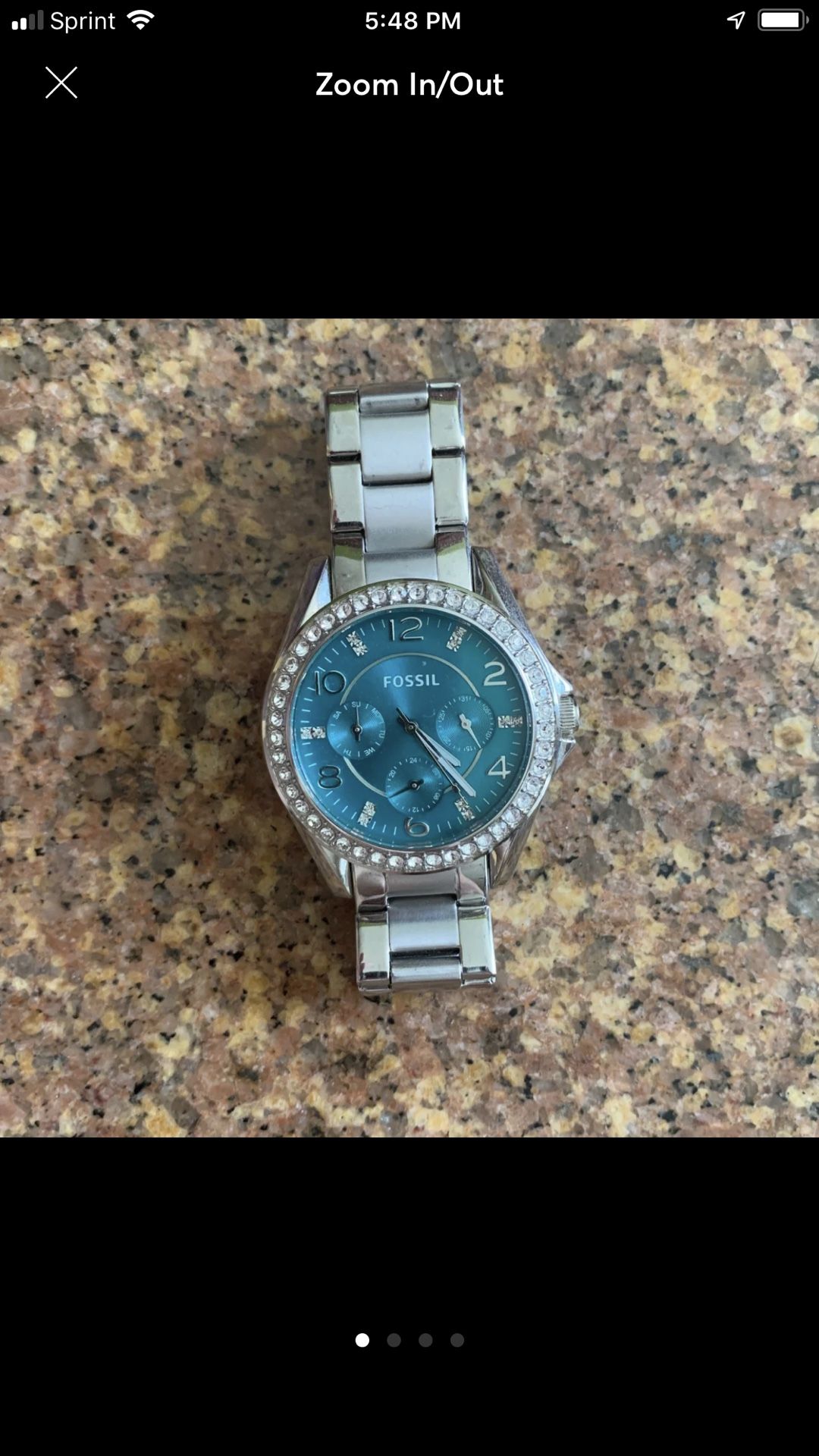 Fossil comes with battery turquoise teal