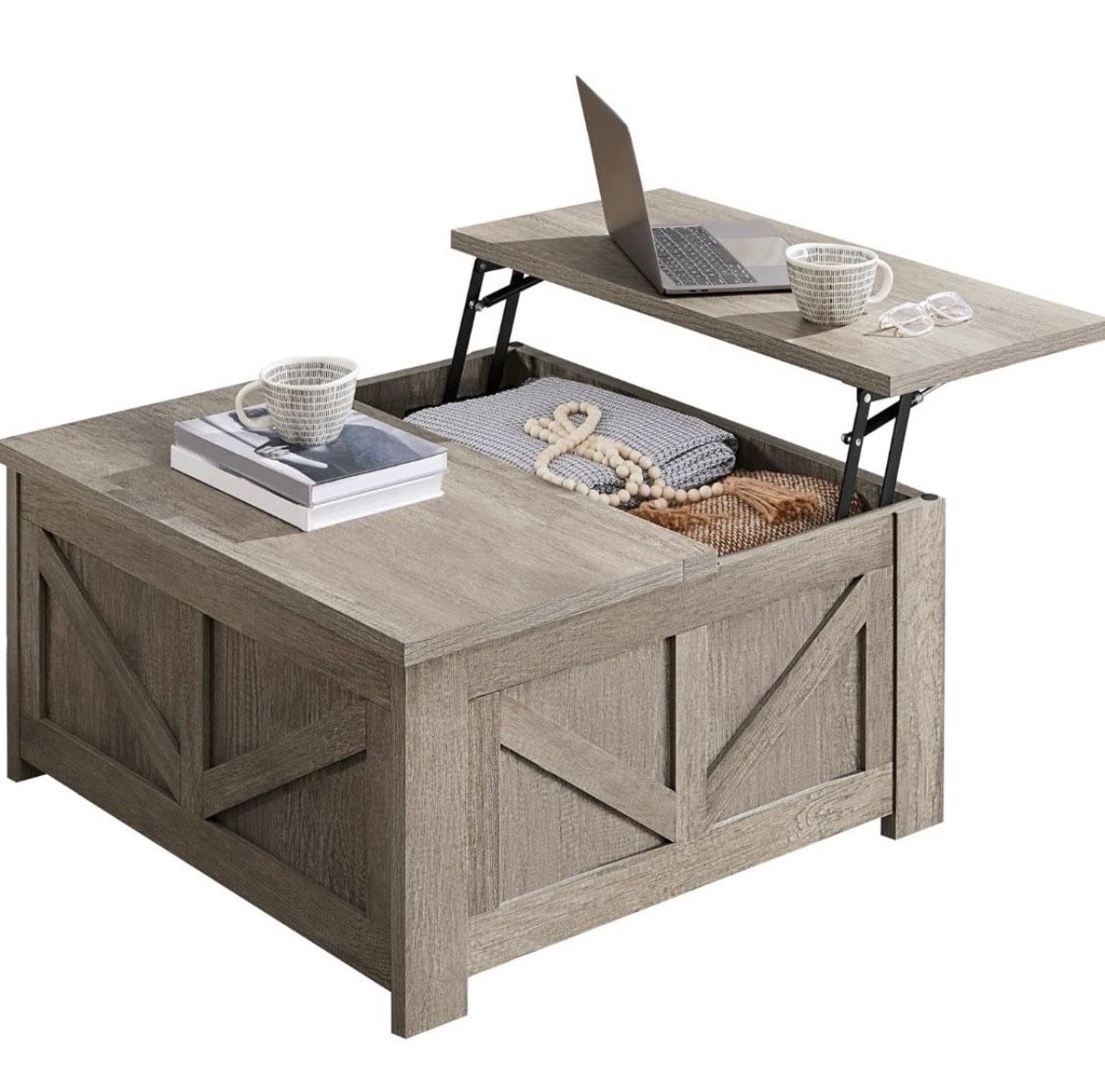 Gray Lift Top Coffee Table 615177