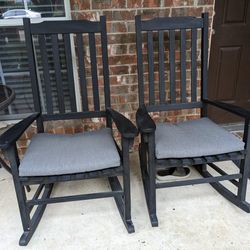 2 Rockets Rocking Chairs With Cushions. Price For All
