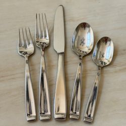 5pc Oneida USA Forte Heirloom Place Setting Stainless Forks Knife Spoons