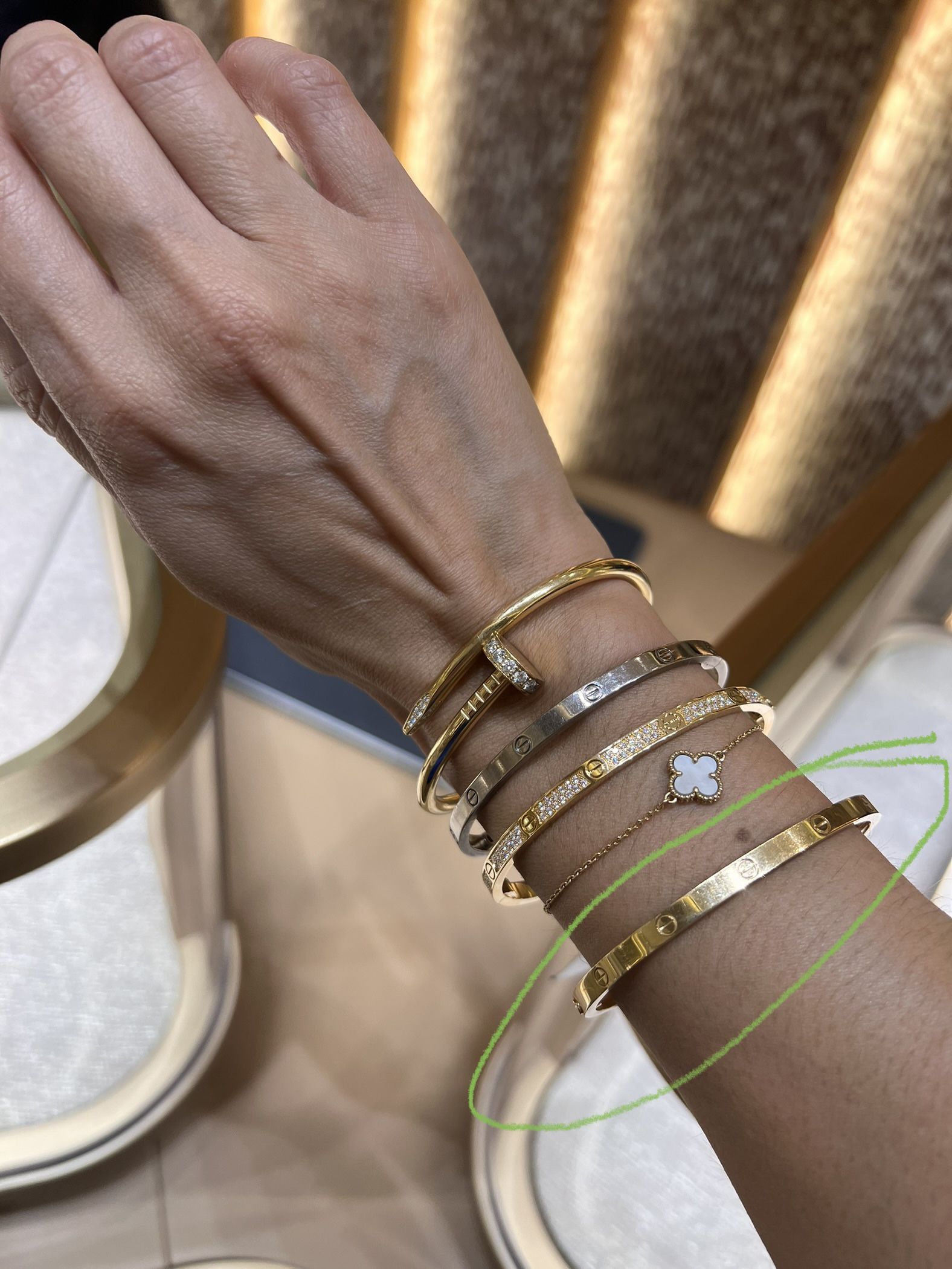 Cartier Love Thin Bracelet Size 16