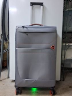 Large Gray Softside Spinner Luggage