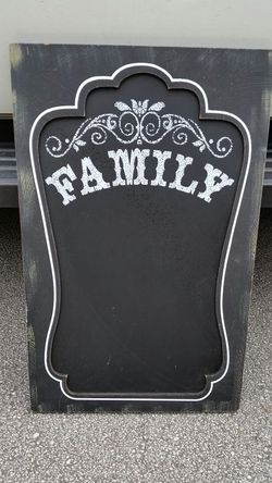 Distressed Family Chalkboard Type Sign