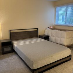 LEESA Original mattress + metal bed frame - Queen size