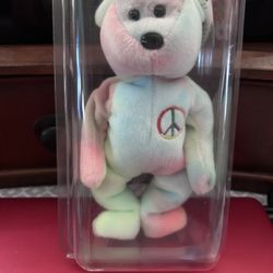 Rare fine, peace beanie baby bear
