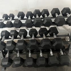 Dumbbell Set 5-50lb With Stand 