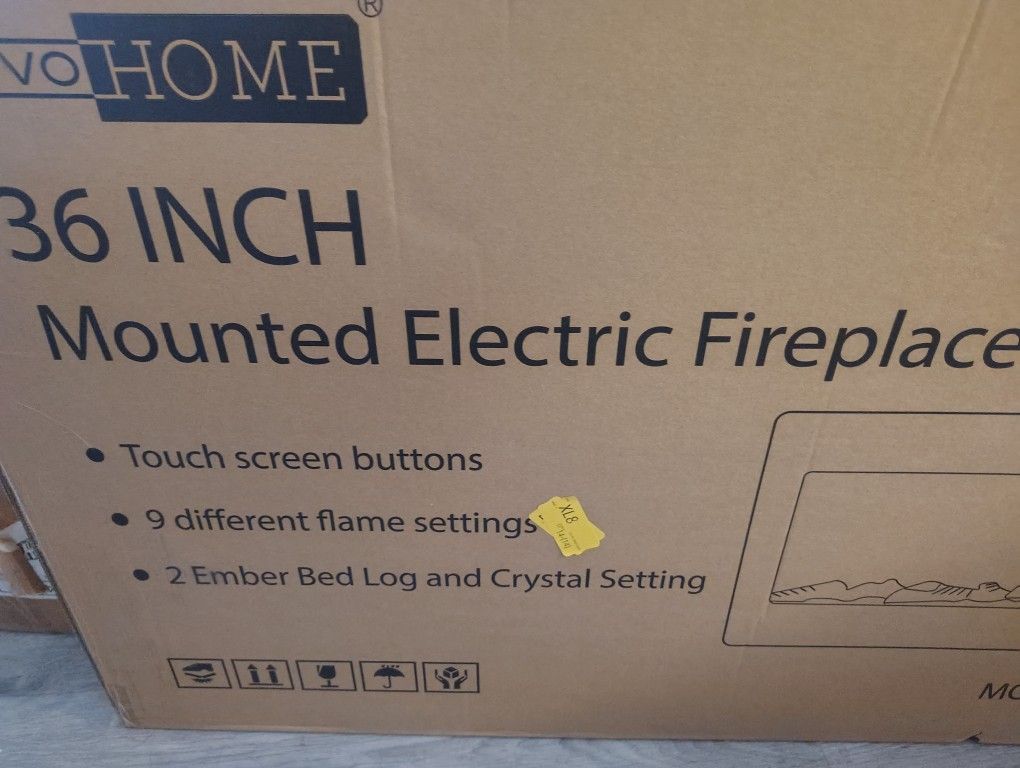 36 Inch Mounted Electric Fireplace 