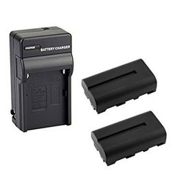 Bonacell 2 Pack NP-F550/F570 Li-ion Battery for Sony With Battery Charger with Car Charger