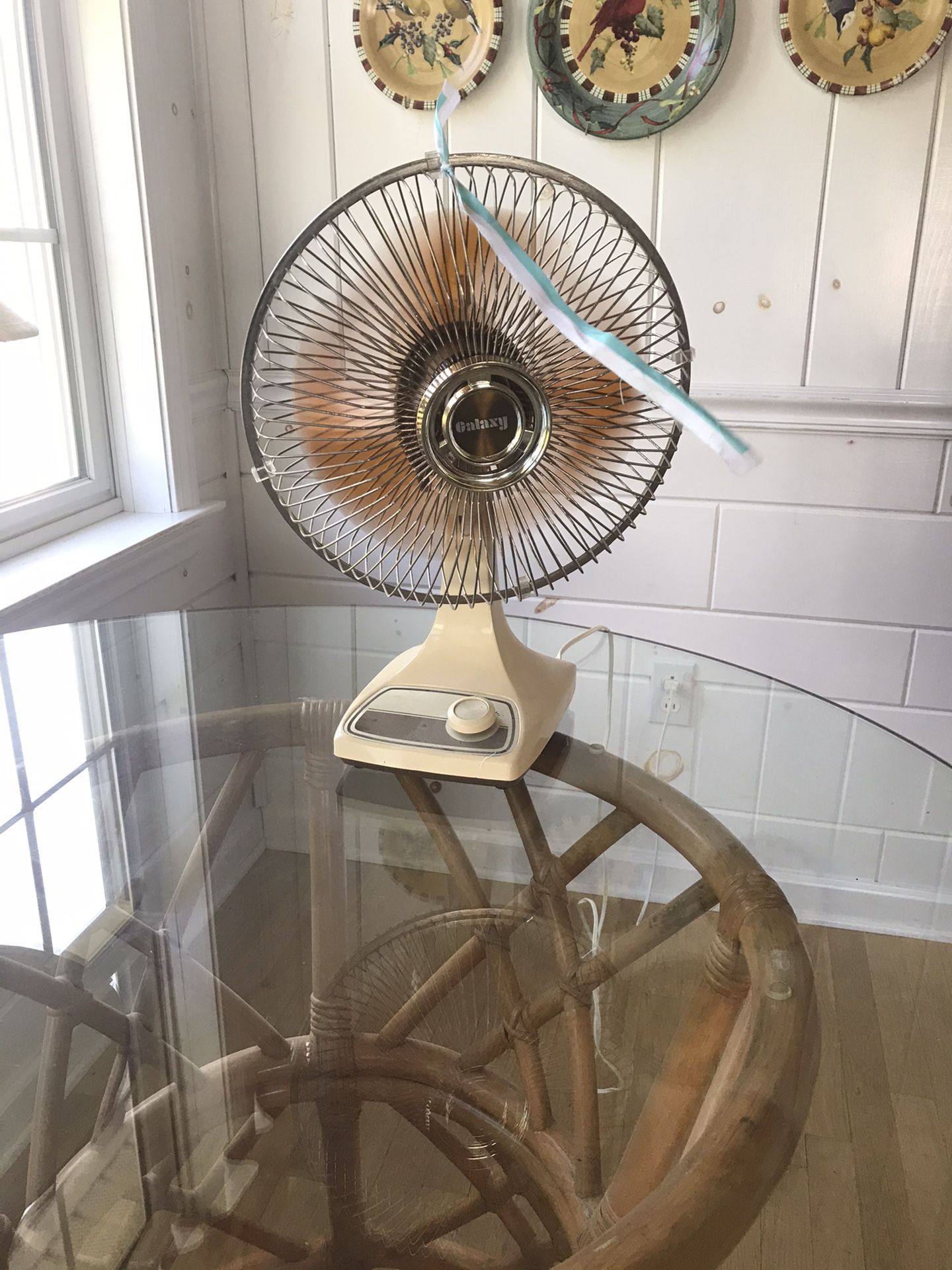 Two  Speed oscillates & stationary 9” fan