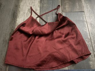 Burgundy Satin Tank