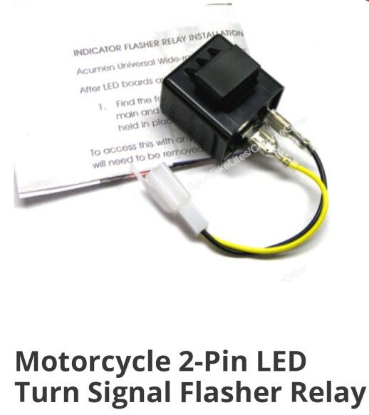 Motorcycle 2-Pin LED Turn Signal Flasher Relay