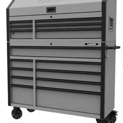 Tool Storage 52 in. W Heavy Duty Matte Gray Tool Chest Combo