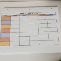 Homeschool Weekly Lesson Plan Sheets