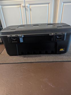 Plano Sportsman Trunk w/ Wheels, Black, 108-Quart, Lockable Storage - $30 (Downtown) NON-NEGOTIABLE