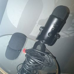 Blackout Blue yeti Microphone With Foam Cover 