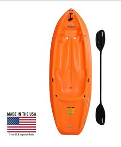 Lifetime Wave Youth 6 ft Sit-On-Top Kayak with Paddle, Orange