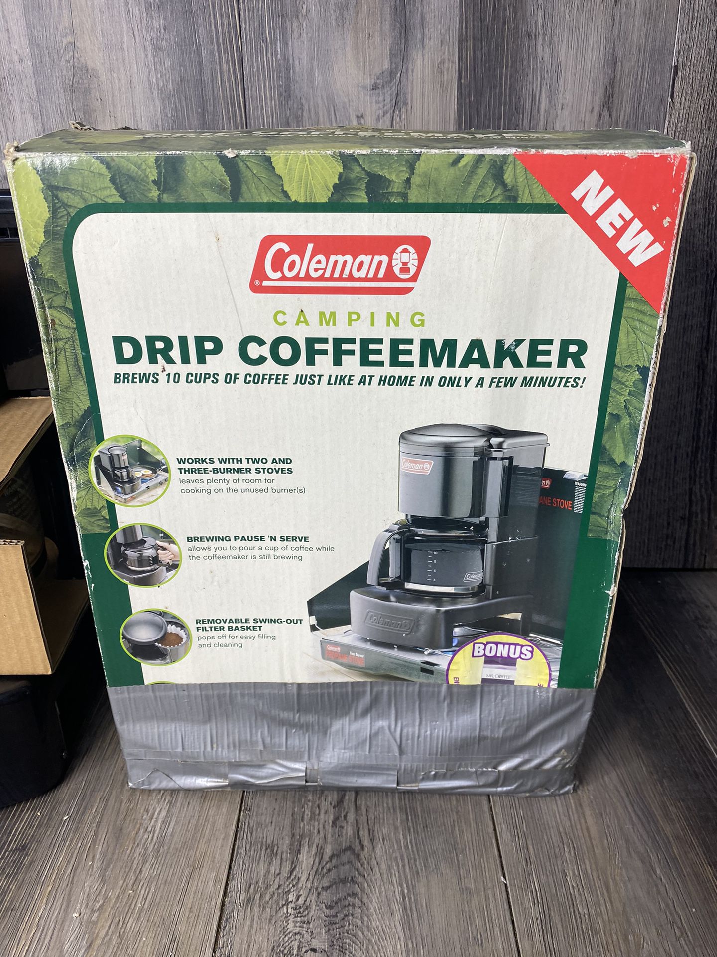 Coleman Camping Coffee Maker with Removable Filter Basket, 10 Cup, Black