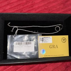 WHITE GOLD MOISSANITE TENNIS CHAIN