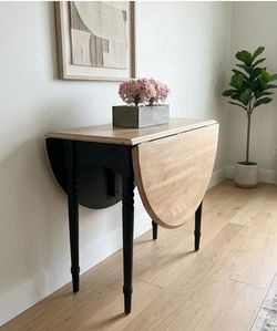 Vintage wood drop leaf entry table/table