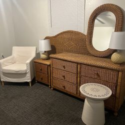 Wicker Queen Bedroom Set