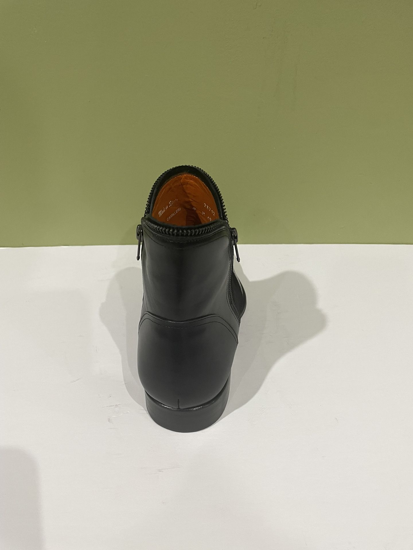 Mezlan boot black suede leather calf side zippers Mezlan Boots Black Suede Leather Calf Side Zippers  main image 4