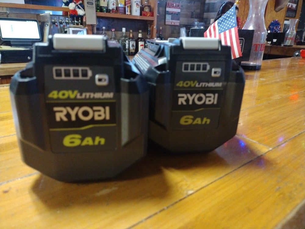 40v Lithium Ryobi Batteries