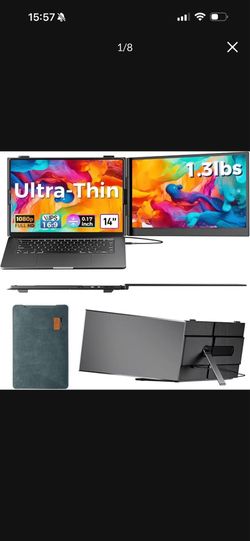 Brand new in box Laptop Screen Extender Ultra-Thin, 14" FHD 1080P Dual Portable Monitor for Laptop, 1.3lbs Lightweight Travel Monitor Extender Fit 13”