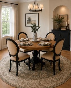 French Style Dining Room Table & 4 Chairs