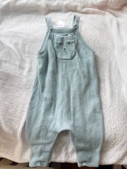 Carters Baby Knit Overalls with Bear Pocket