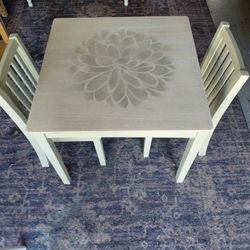 Solid Wood Kids Table/2 Chairs 