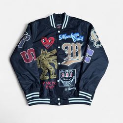Members Only x Keith Haring collaboration bomber varsity jacket