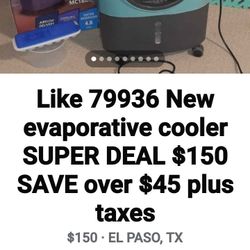 Like New 79936 Evaporative Cooler Floor Fan Can Add Ice Water
