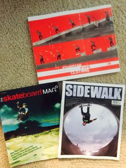 Assorted Skateboarders and other skateboarding magazines 50-60 of them for $35 crate full of zins