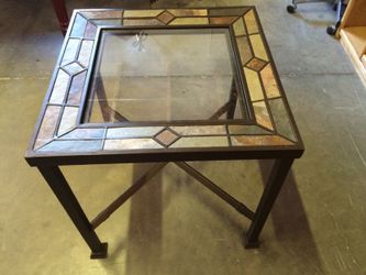 Stone & Glass End Table
