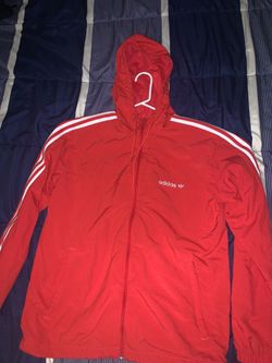 Men Adidas Windbreaker ( RED )