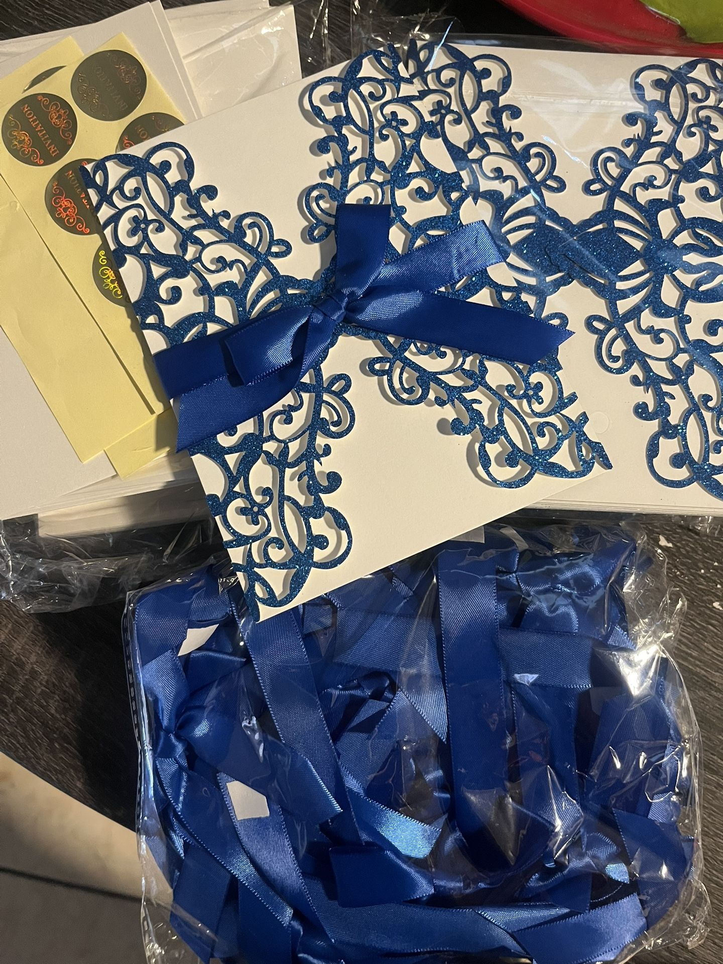 Royal blue invites