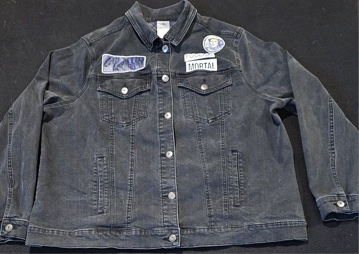 Disney Parks Denim Jacket Madame Leota Trucker Haunted Mansion Black Size 1X 