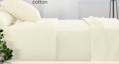 Ivory Cotton Bed Sheet Set